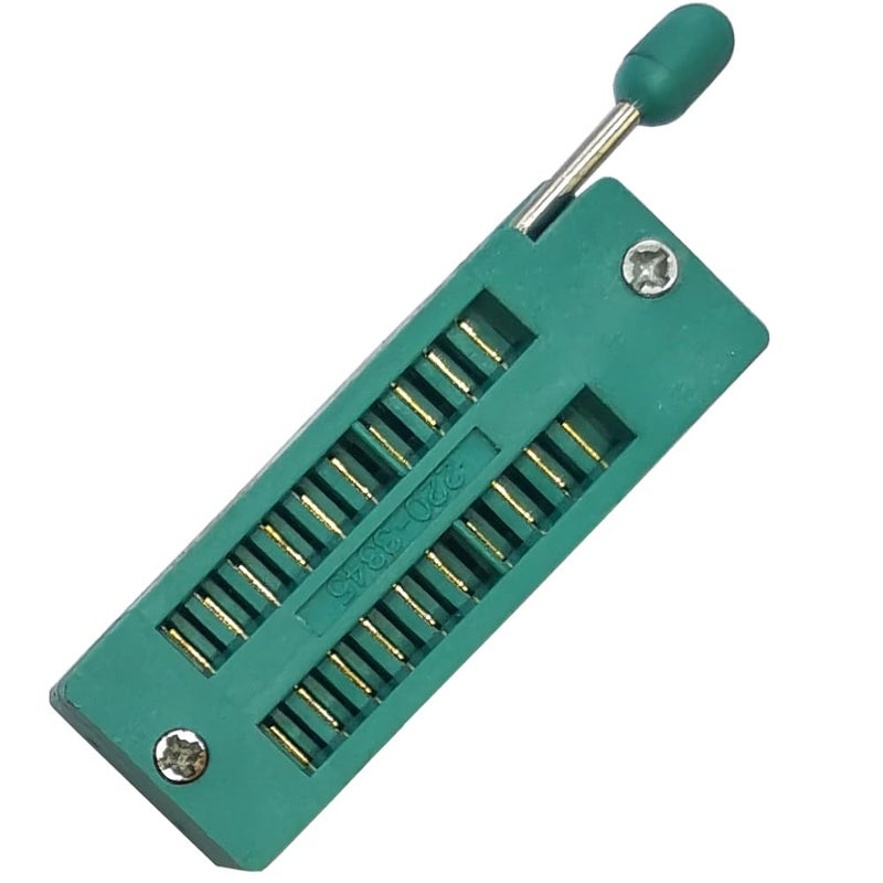 YEGAFE 2Pcs 20Pin 2.54mm ZIF Zip IC Test DIP Board Socket Universal Gold Plated feet - Image 2
